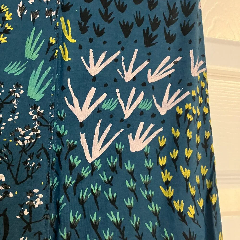 High Waisted Floral Leggings - Hand Printed Organic Cotton - Thief and Bandit - Picture 3 of 5